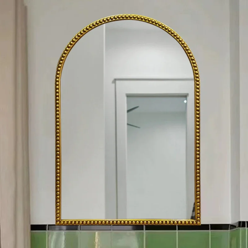 Nordic Funky Decorative Mirrors Korean Bathroom Wall Decorative Mirrors Aesthetic Retro Espelhos Decorativos House Decor YN50DM