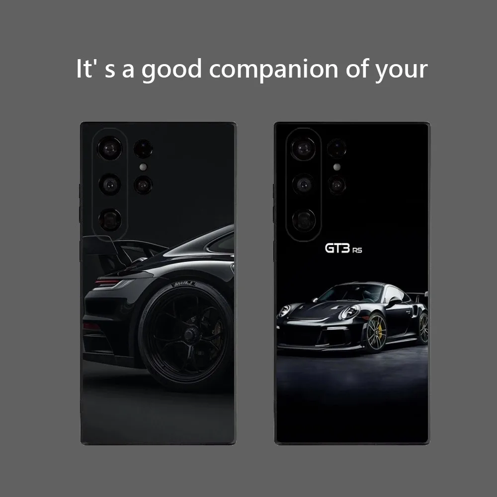 Sports GT3-RS Super Cool Car-911 Phone Case For Samsung Galaxy S25 Ultra S22 S23 S24 Ultra S21 S20 5G Protective Soft Silicone T