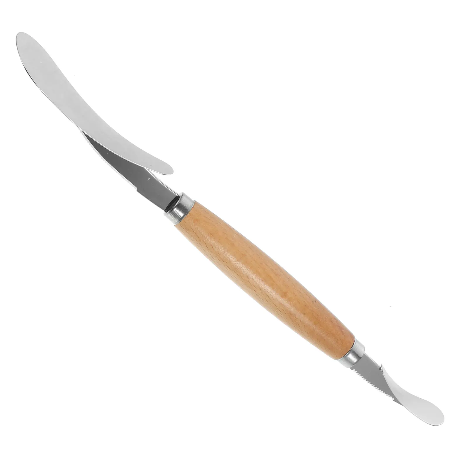

Grapefruit Peeler Kitchen Tool Stainless Steel Wood Handle Citrus Fruit Paring Device Easy Use Vegetable Peelers Home Daily