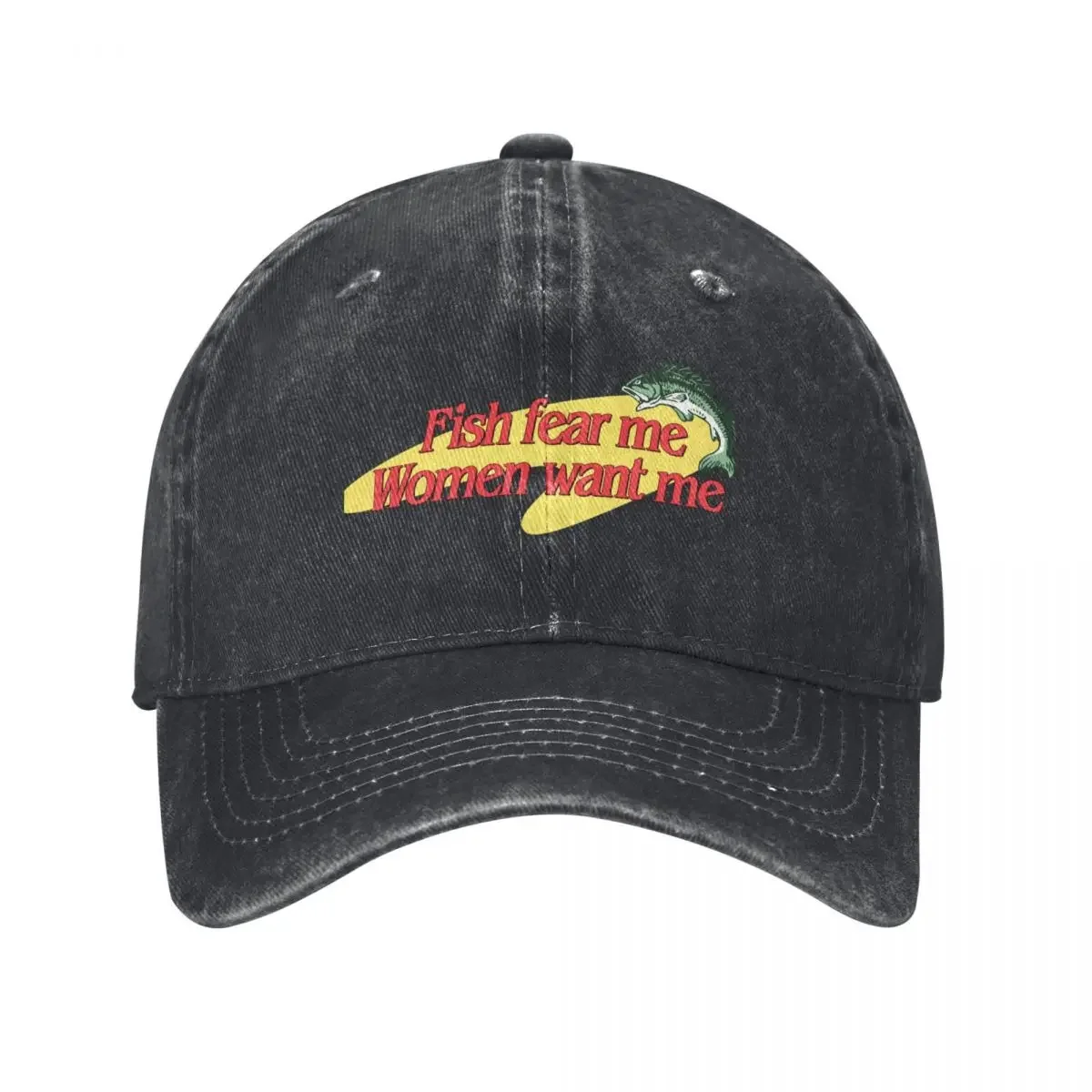 

Fish Fear Me Women Want Me Baseball Cap Hat Beach Beach Golf Women Men's