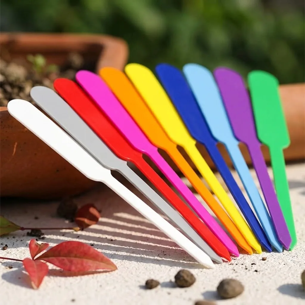 100PCS Waterproof Garden Plant Tags Reusable Plastic Labels for Flowers Herbs Bonsai Marker Pot Seedling Sign Mark DIY Planter