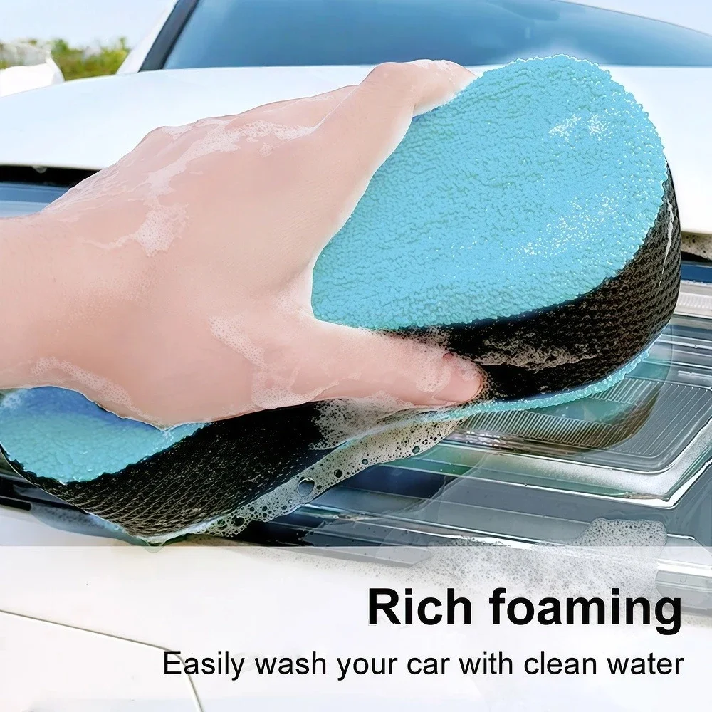 

Губка для мытья автомобиля без царапин, большая губка высокой плотности, высокопоглощающая губка для автодетализации, безопасная для автомобильной краски, разные цвета, 1 шт.