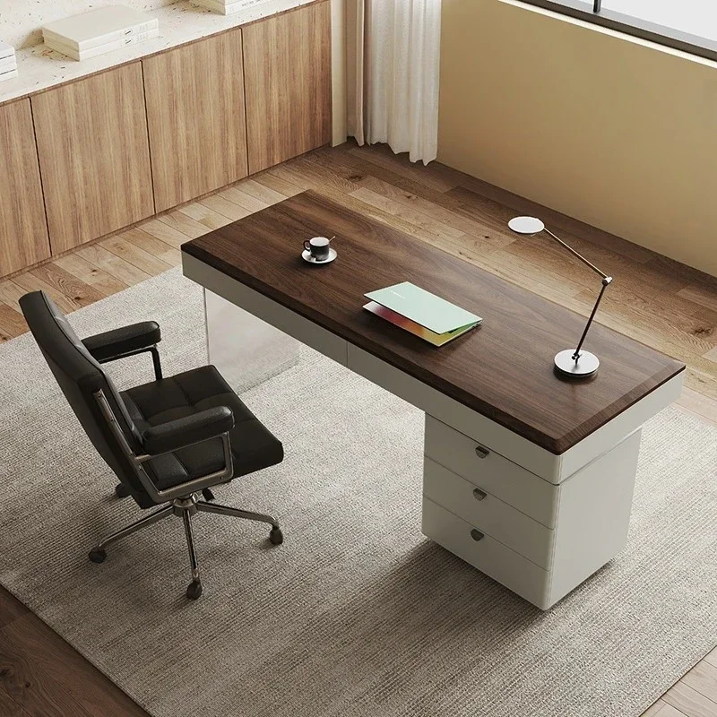 Light luxury modern designer high-end Italian minimalist home study office computer desk