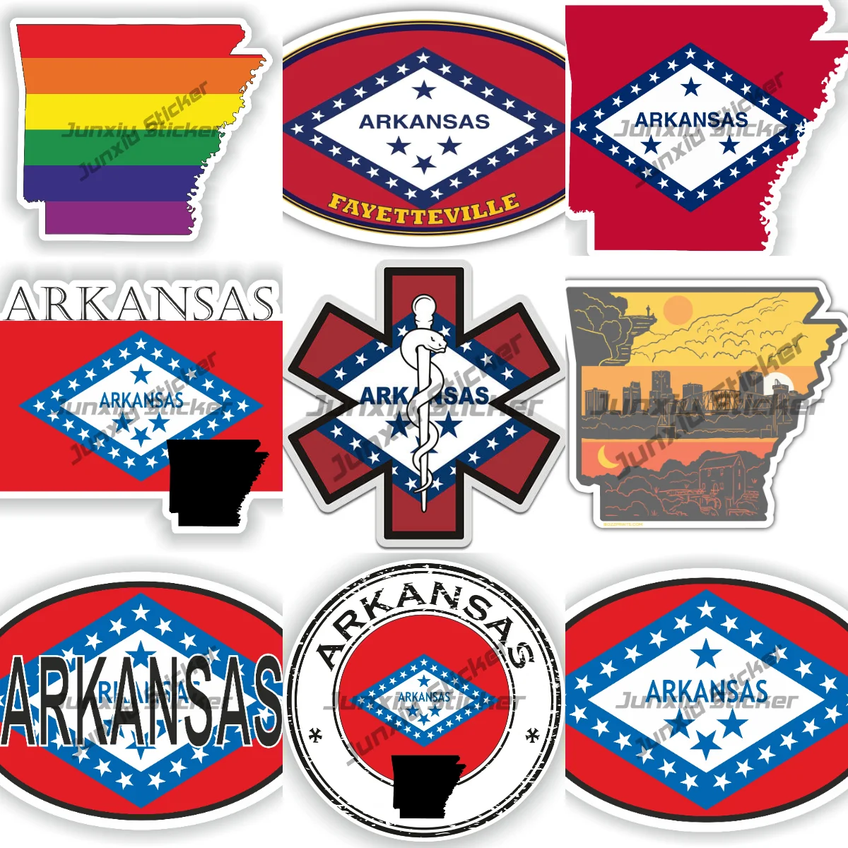 

Arkansas USA Gay Rainbow Map Shaped Round Seal Sticker Country Code Oval Sticker with Flag for Bumper Laptop Book Fridge SUV Car