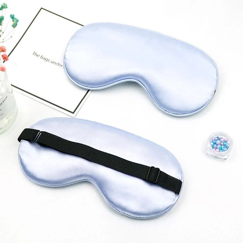 U2JD Women Imitated Silk Sleep Eye Mask Portable Travel Eyepatch Nap Eye Patch Rest Blindfold Eye Cover Sleeping Masks