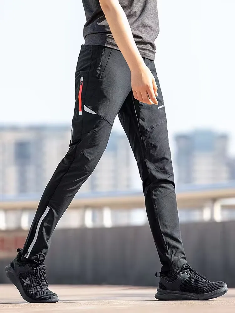 Light Comfortable Cycling Pants Men Women Spring Summer Breathable Hight Elasticity Sports Pants Reflective Trousers