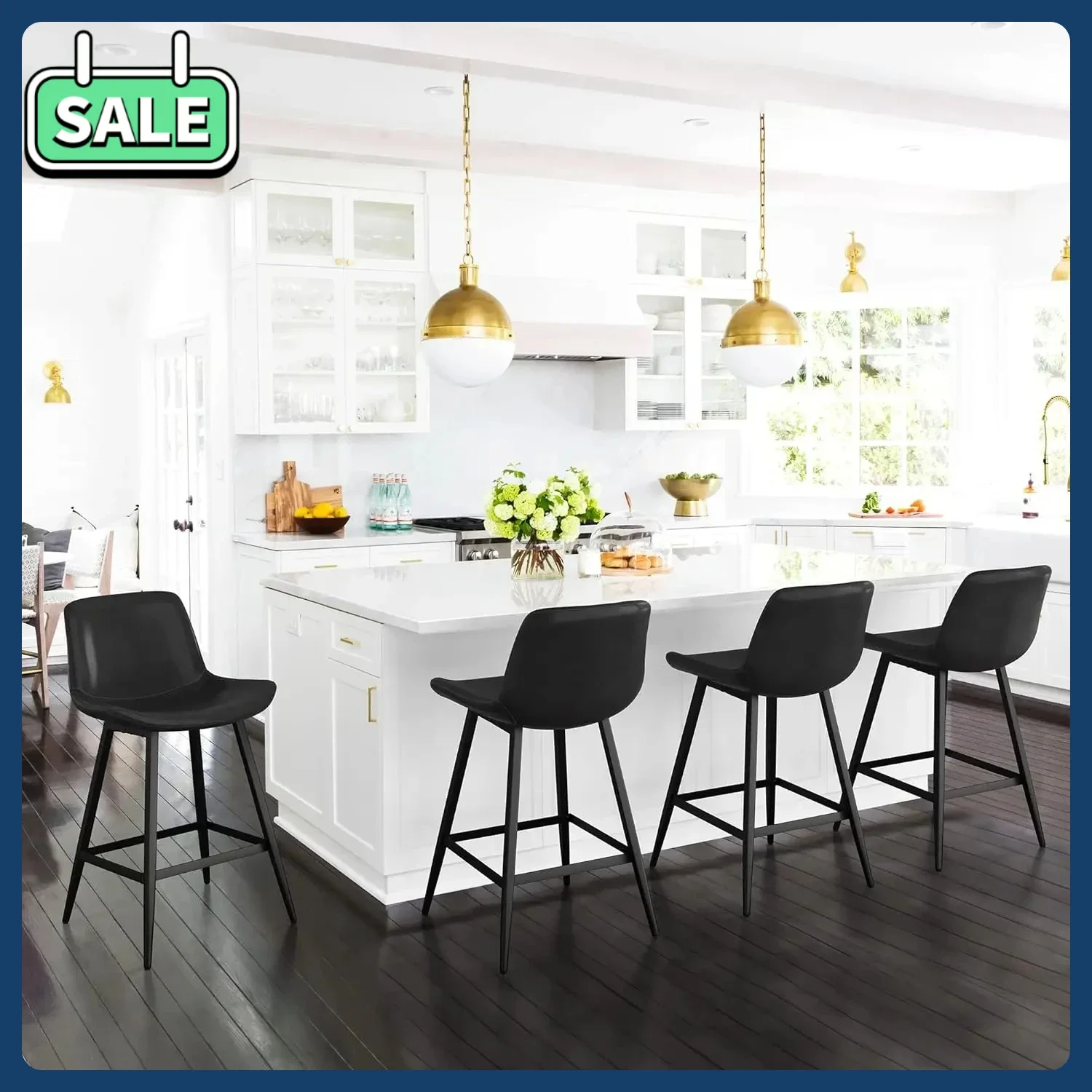 

Популярный 24-дюймовый табурет-стойка, современный барный стул-ведро, набор из 3 шт., барные стулья со спинкой и подставкой для ног, барные стулья из искусственной кожиTime