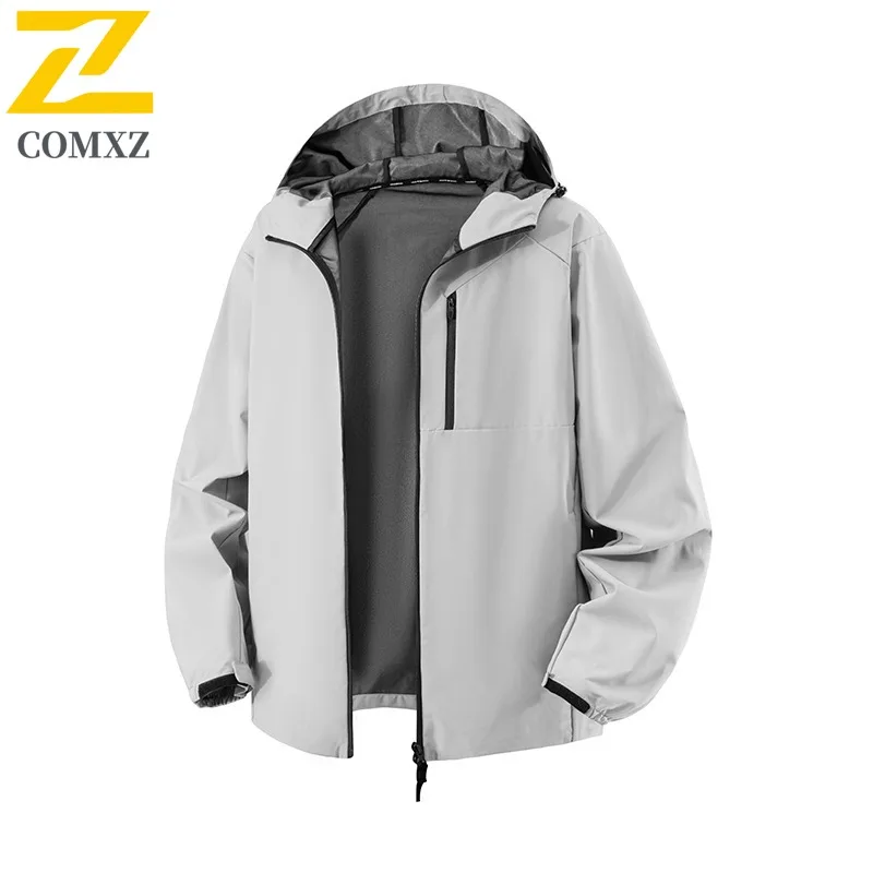 

Men Spring Autumn Versatile Fashion Jacket Windbreaker Casual Loose Hooded Thin Outdoor Sport Coat Lightweight Water Resistant