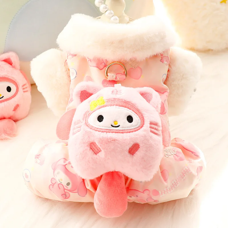 

Winter Dog Jumpsuit Thicken Warm Pet Apparel Bichon Frise Yorkshire Pomeranian Schnauzer Poodle Dog Clothing Coat Puppy Costumes