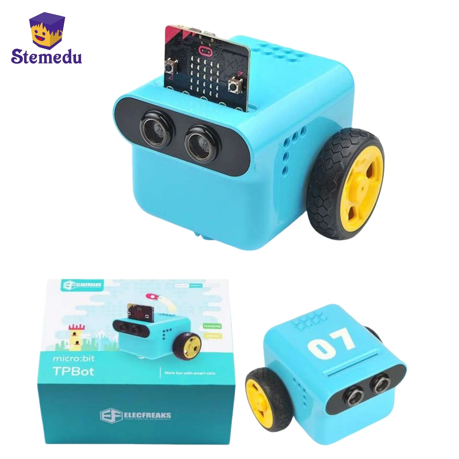 Micro:bit TPBot Car Robot Coding Kit Programmable Smart Car Building Block Extension for Kid Programming Learning Class Teaching