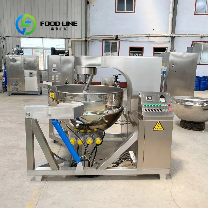 Customize Full Automatic Planetary Stirring Wok, Stainless Steel Hydraulic Tilting Jacketed Kettle for Paste Sauce Food
