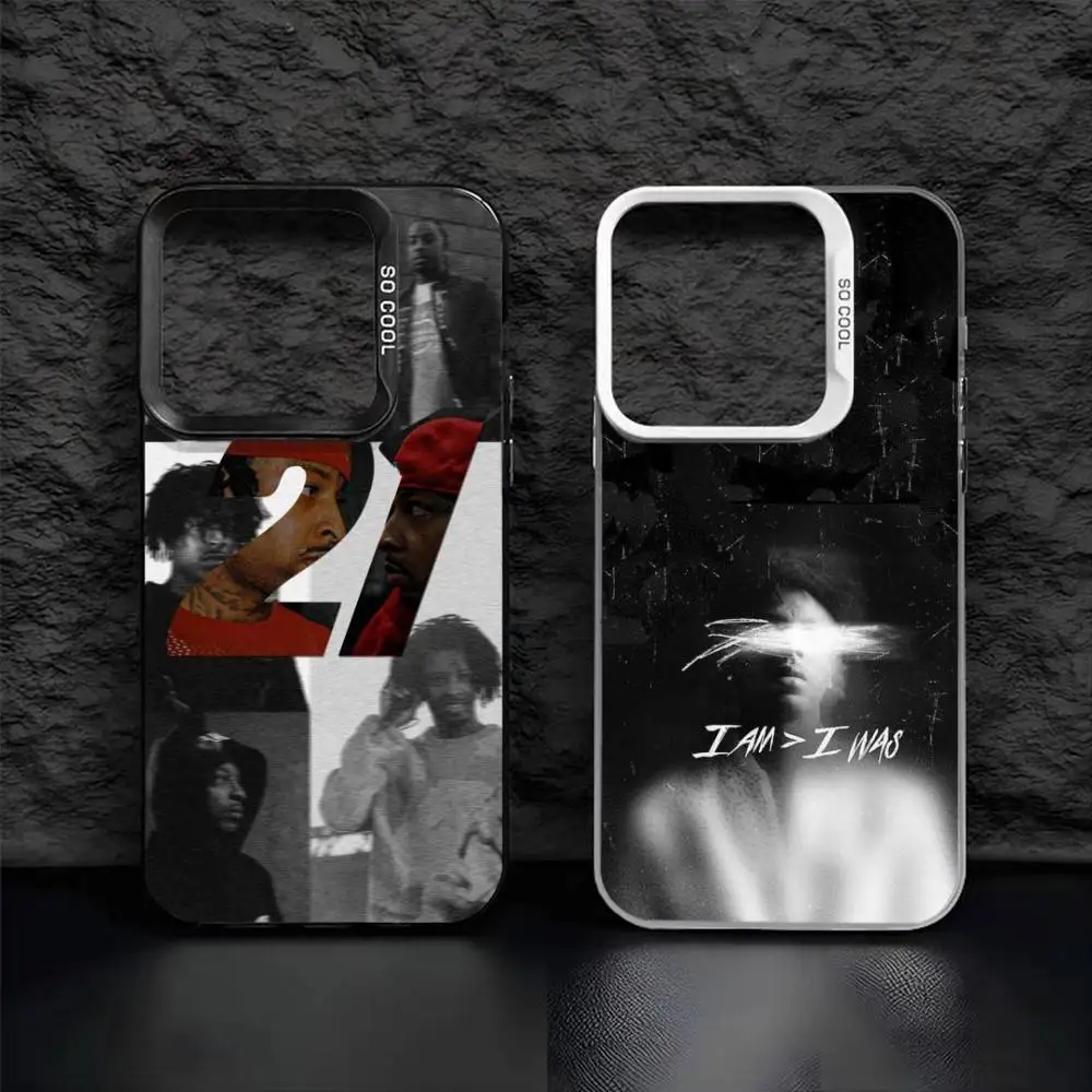 

21 S-Savage Poster Phone Case For iPhone17, 16,15,14,13,12 Pro Max Black Candy Matte Shockproof Cover