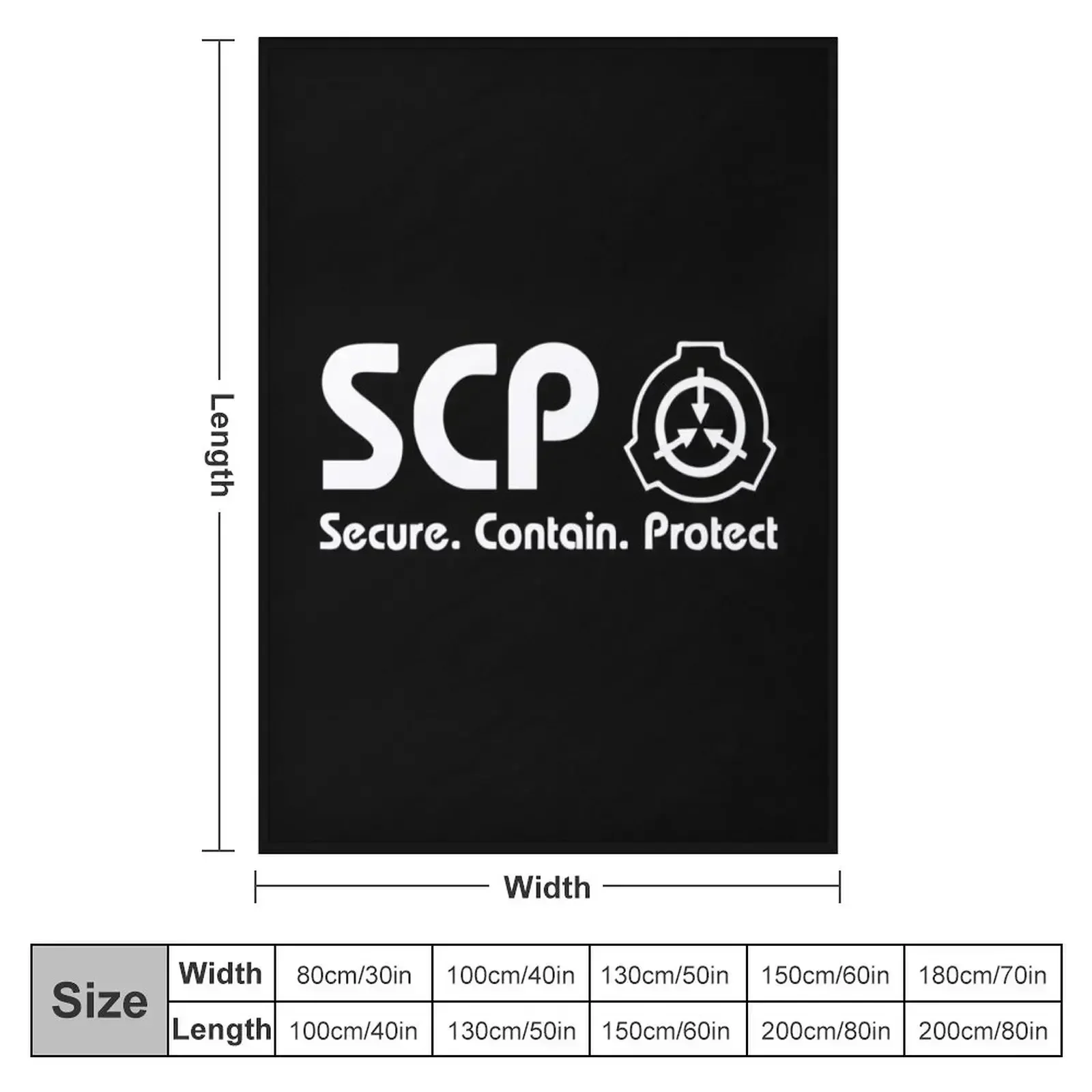 Scp Foundation logo Throw Blanket For Sofa Thin Flannel Fabric Large bed plaid Thermals For Travel heavy to sleep Blankets