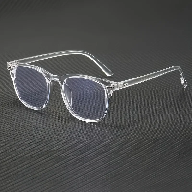 Transparent Square Plastic Frame Trendy Anti-Blue Light Clear Glasses for Back To School Clothing Accessories
