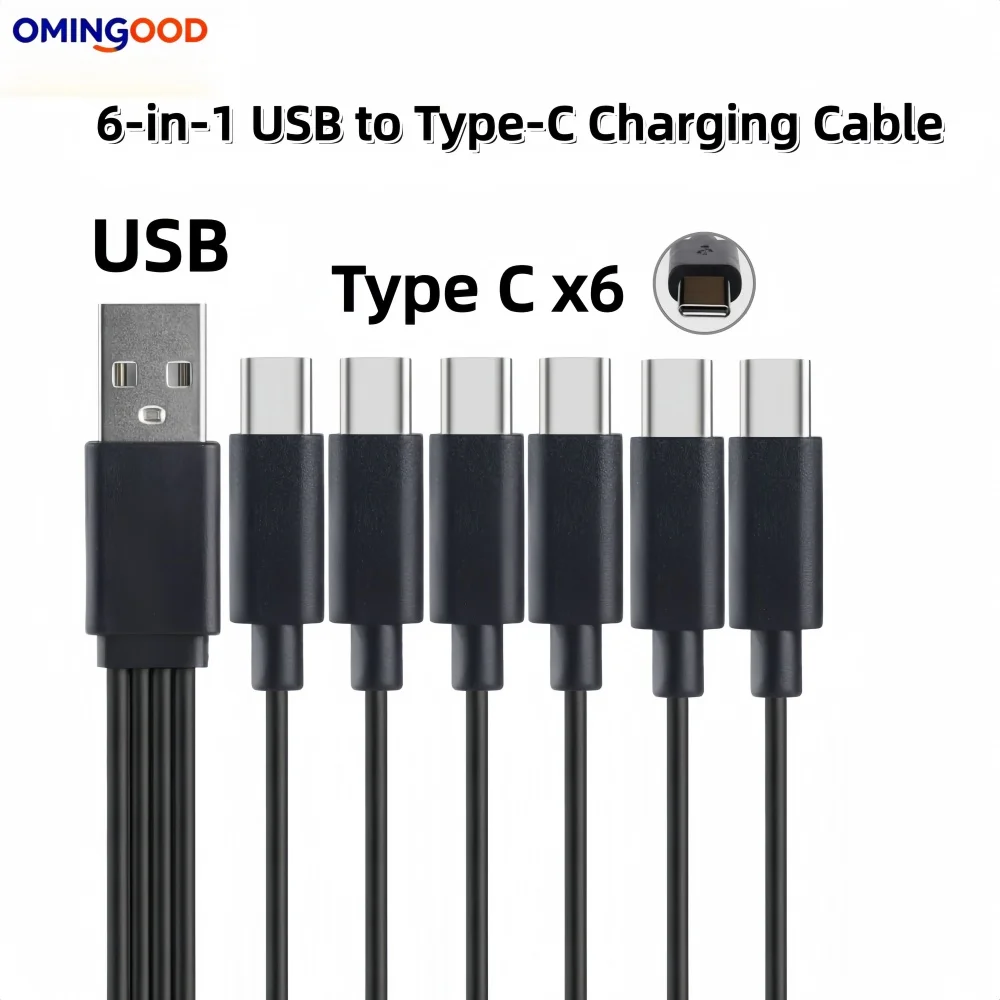 NEW 4 IN1 /6 IN 1USB C Cable 0.2M 2A USB to Type-C Charging Port For Type-C Mobile Phone Charging Cable Universal Multi-Function