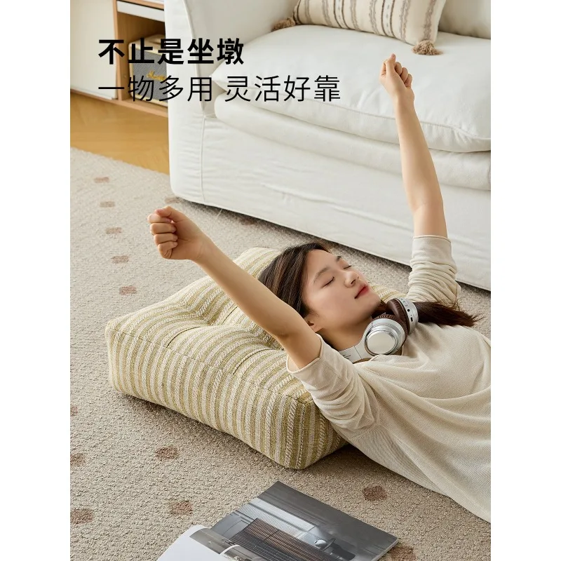 Lazy life fabric futon seat cushion balcony bay window casual tatami floor mat Japanese style bedroom stool reading small seat p