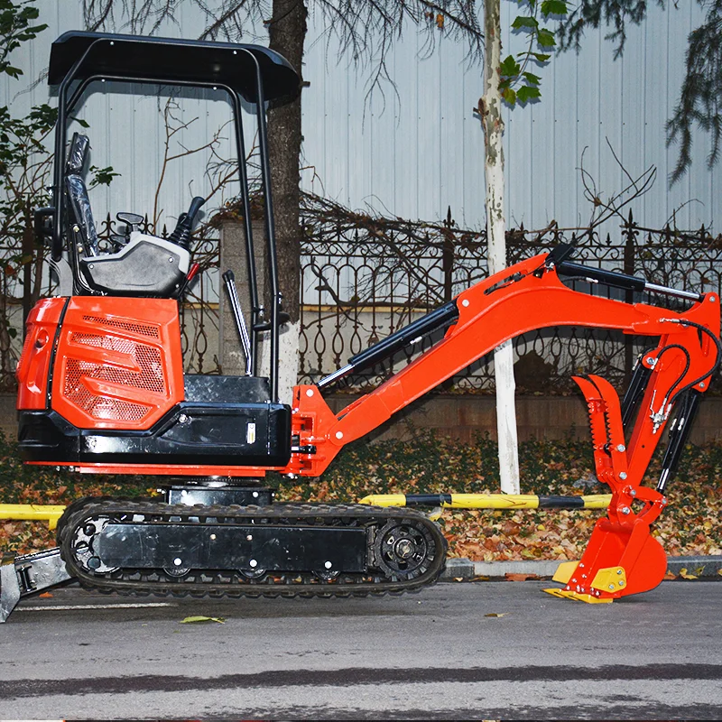 ที่กําหนดเองขายร้อน Mini Excavator Digger พร้อมค้อนขนาดเล็ก Crawler รถขุดไฮดรอลิกพร้อมห้องโดยสาร