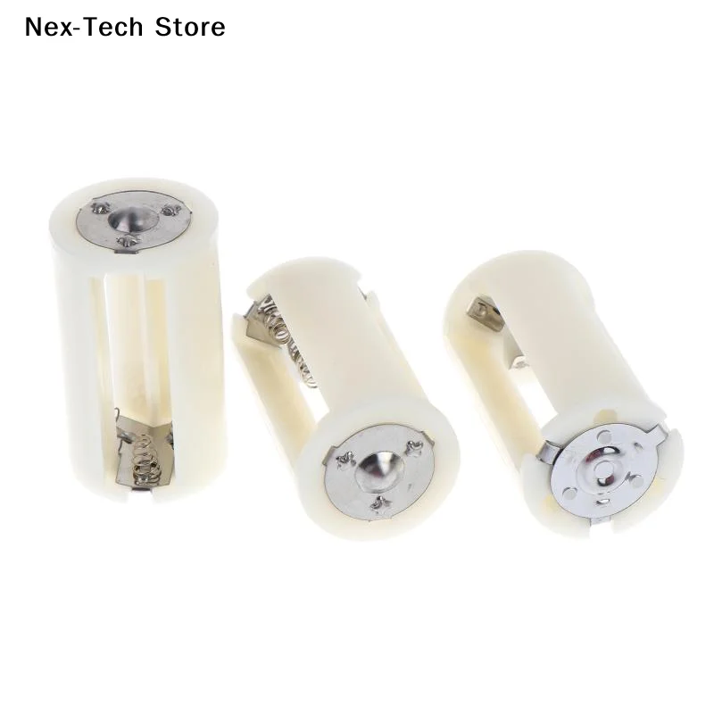 [NT]4Pcs AA To D Battery Box 3x AA To D Size Battery Protective Case Holder PP Battery Adapter Converter Holder Switcher Case