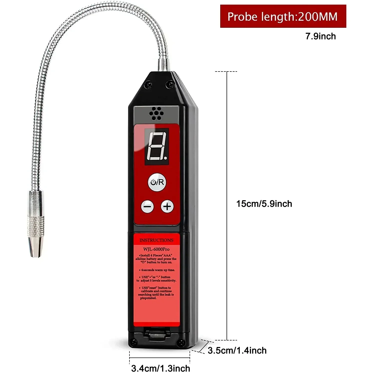 Detektor Kebocoran Halogen Cerdas Freon CFC HFC Penguji Kebocoran Gas Monitor Udara Pendingin R22a R134a Meter Gas Dengan Lampu LED