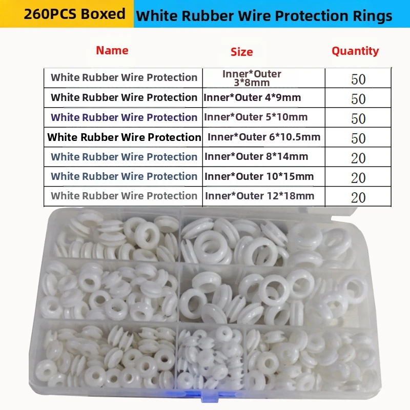 Waterproof Flame Retardant Rubber Grommets for Cable Management and Wire Sealing in Indoor Outdoor Electrical Applications