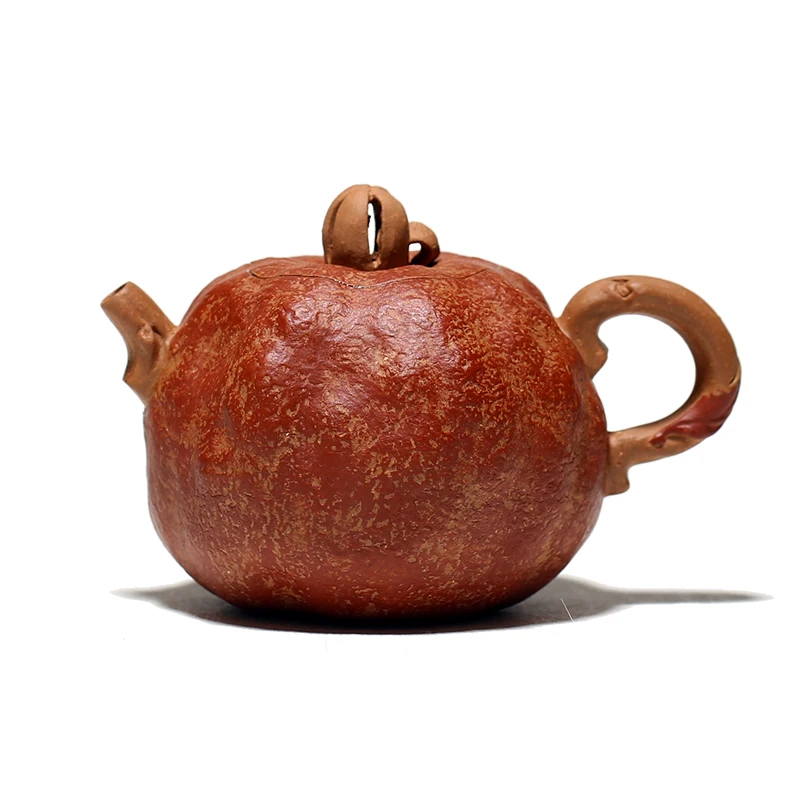 120/180ml Yixing Pure Handmade Bionic Device Segment Clay Purple Sand Pot Pomegranate Pot Chinese Style Gift Tea Pot