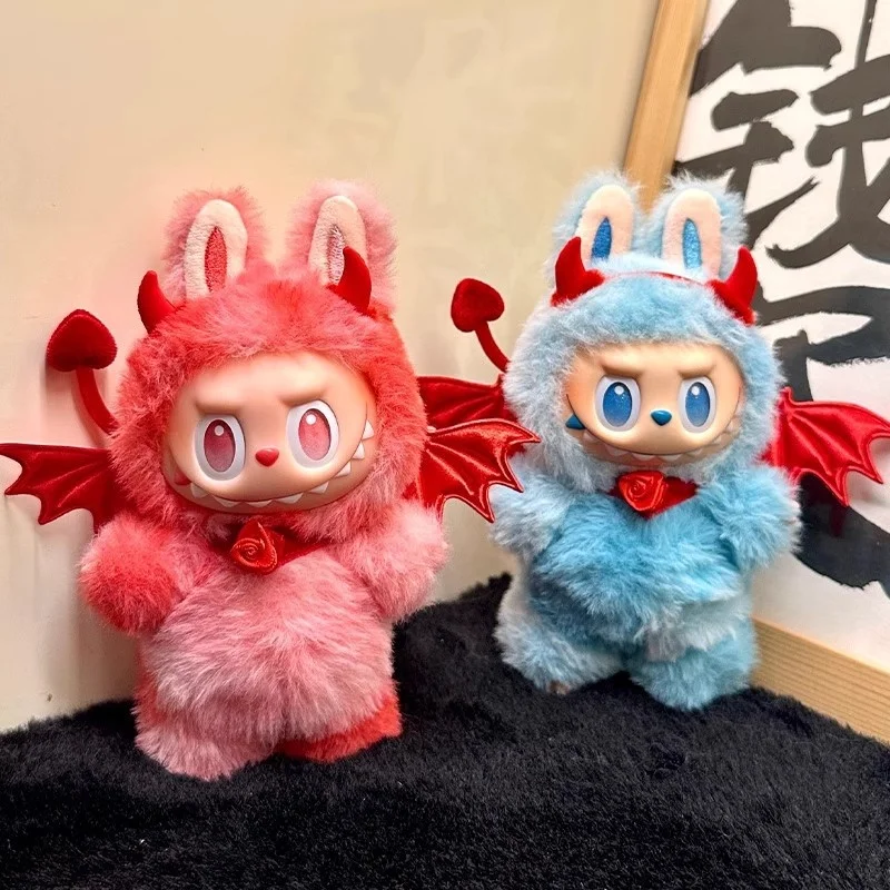 ل 15 17 سنتيمتر Labubu هالوين Ghostg متوهجة الملابس الجناح اليقطين الحمالات عقال تأثيري ديكور الزي الملابس والاكسسوارات