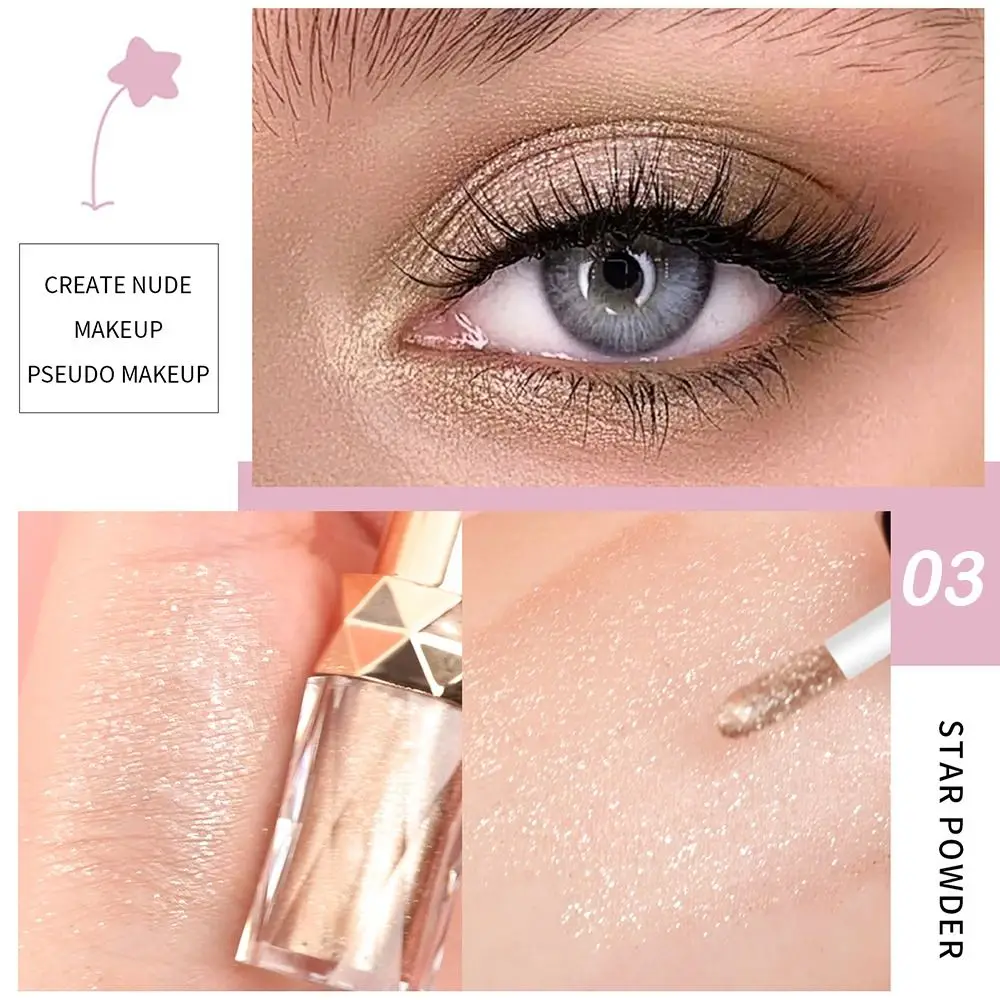 Mini Fijne Borstel Eyeliner Pen Huid Pigment Glitter Vloeibare Oogschaduw Lichaamsjuwelen Metallic Diamant Oogschaduw Gezicht Glinsterende Gel