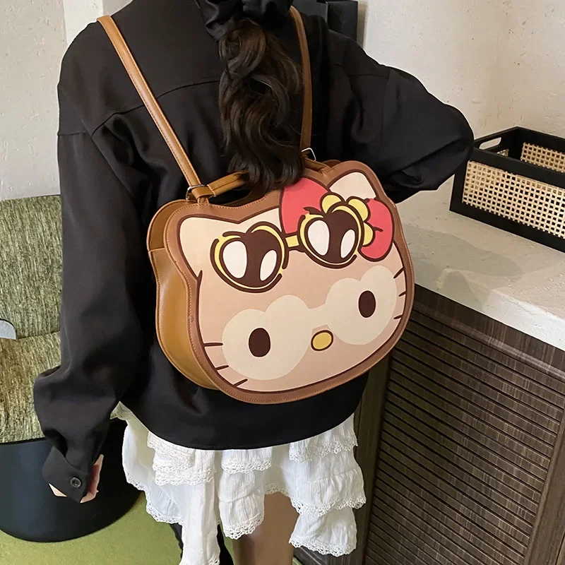 

Сумка через плечо Hello Kitty, новинка весны и лета, милая большая сумка, подарок для девочек, модные сумки с героями мультфильмов для женщин