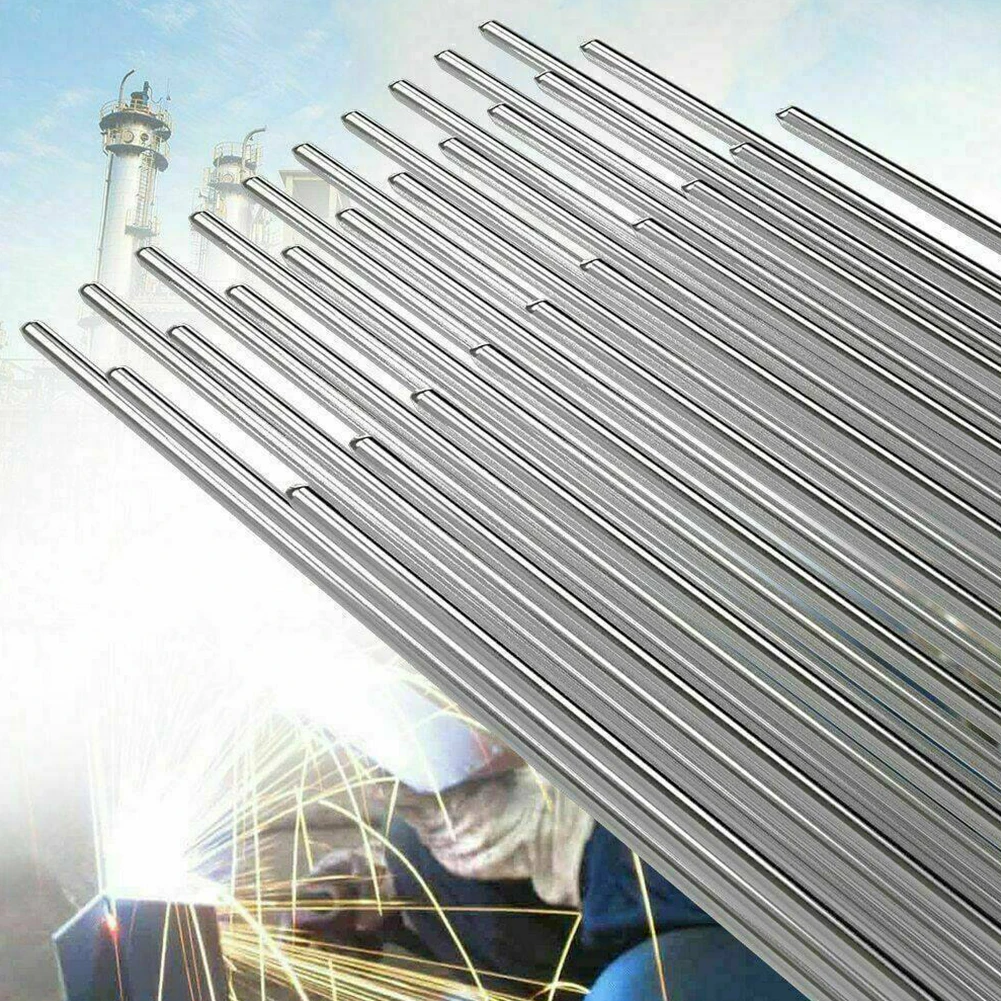 10pcs Silver Finish Aluminum Welding Rods 1.6mm x 33cm for Electrical Conductivity Applications in Electrolytic Aluminum Plants