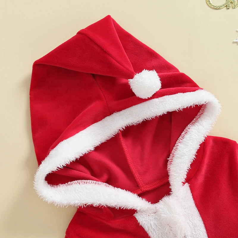 2pcs Newborn Baby s Christmas Elf Costume Long Sleeve Jumpsuit Romper Hat Santa Dressed Outfits Set