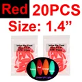 20 piezas de 1.4 pulgadas de color rojo