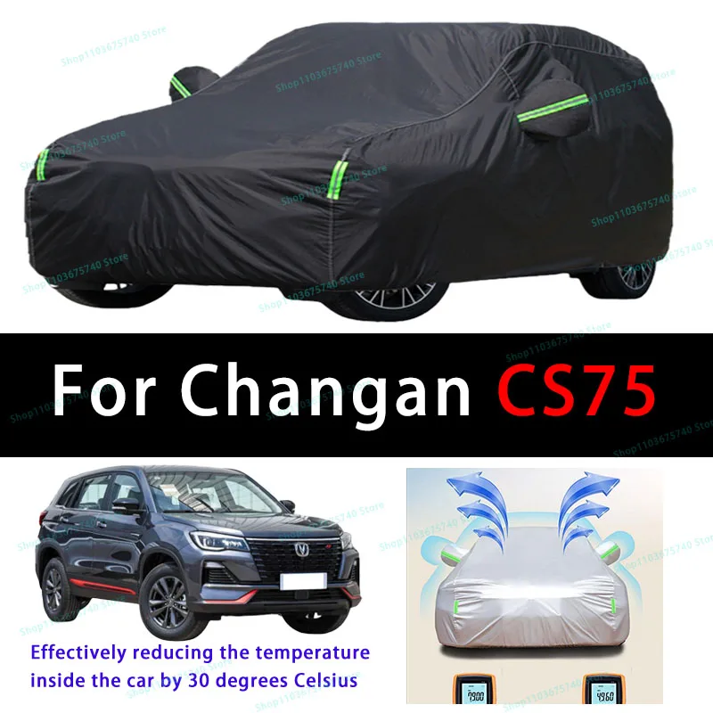 

For Changan CS75 Summer Full Car Covers Outdoor Sun uv Protection Dust Cooling Protective Auto Protective Cover