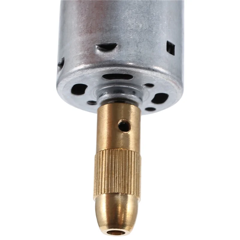 AB66-5X Mini elektrisches Handbohrer-Set DC 12 V Motor 0,5–3 mm HSS-Spiralbohrer mit 25-teiligen Spannzangen