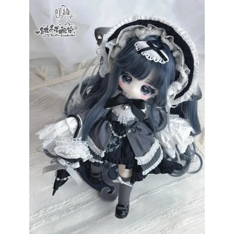 Meki Fluffy Goodnight Series Electronic Header Card 1/6 Scale 4 Points Articulated Figure Blind Box Anime Figure Collectible