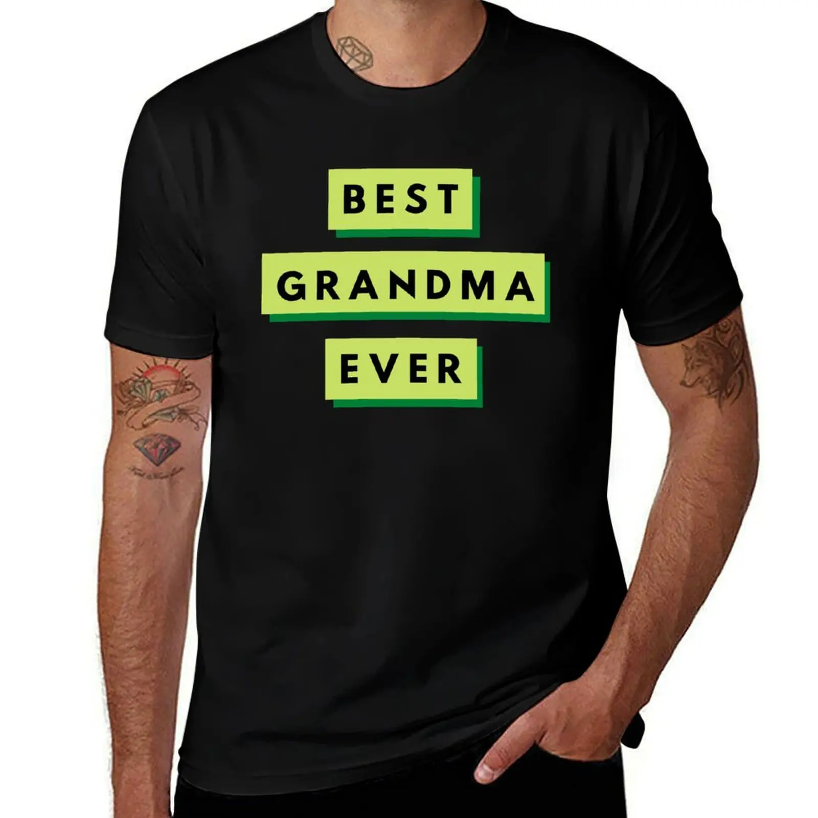 

Best Grandma Ever T-Shirt essential t shirt Luxury man customs design your own men clothing