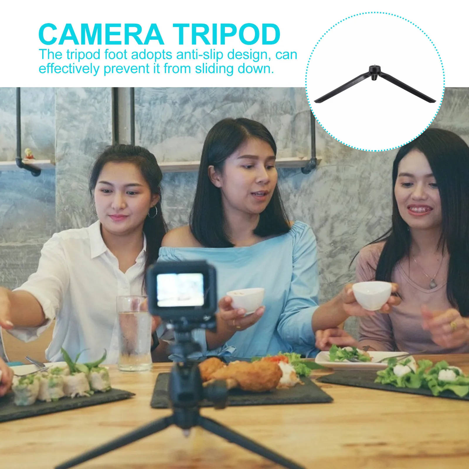 Folding Tabletop Tripod Stand for Smartphone, Vlogging, Live Streaming & Video Shooting – 2 Pcs