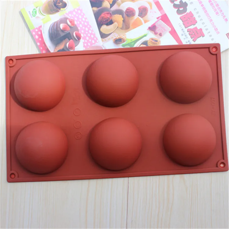 1Pcs/6 Even The Large Domed DIY Silicone Cake Mould Soap Mold Jelly Pudding Chocolate Moulds