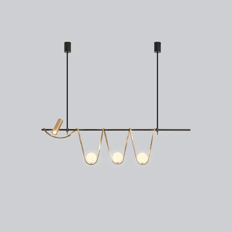 Modern Minimalist Led Chandelier Nordic Creative Chandelier Minimalist Linear Store Chandelier Glass Luxury Light