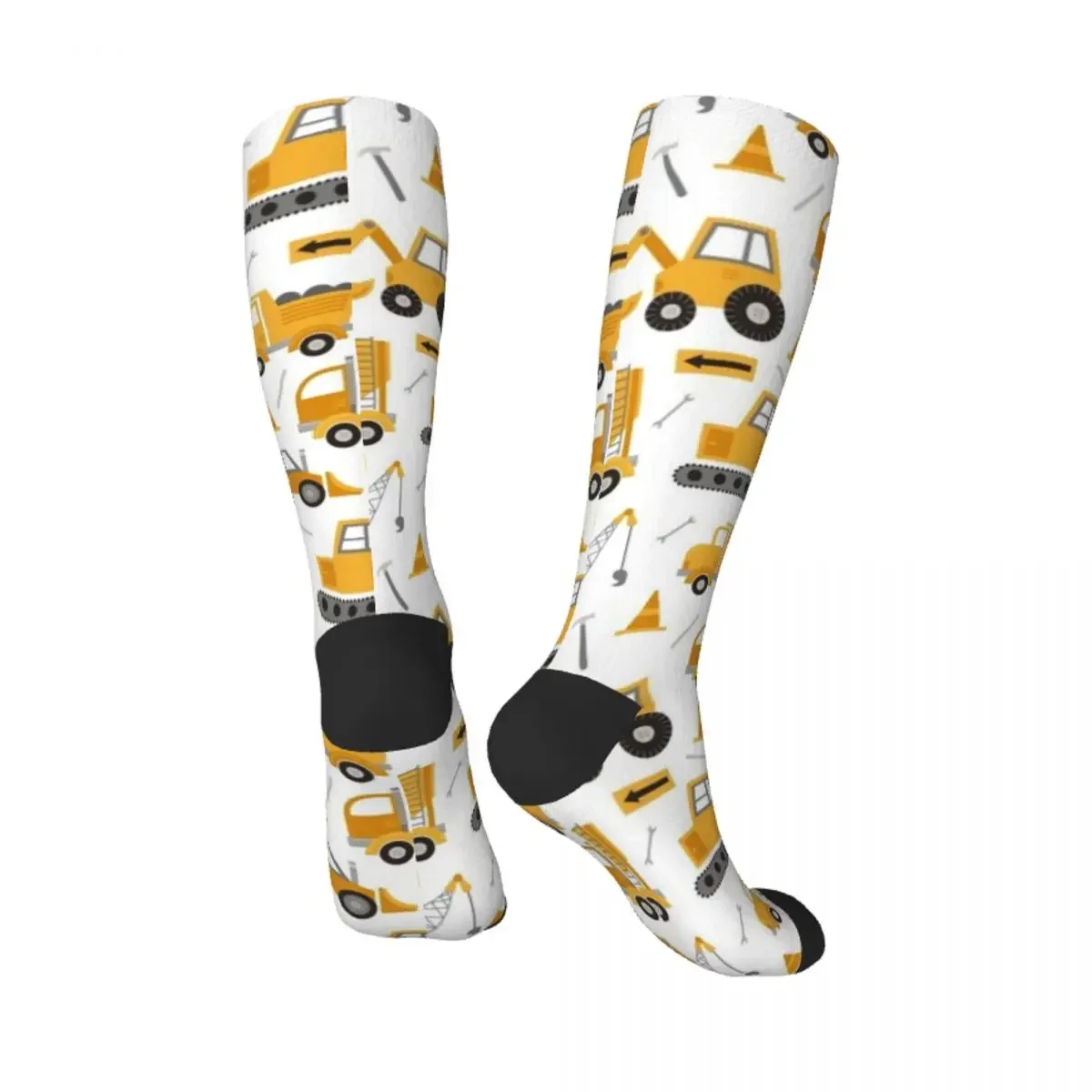 Construction Trucks Socks bright garter sport Girl'S Socks Men's