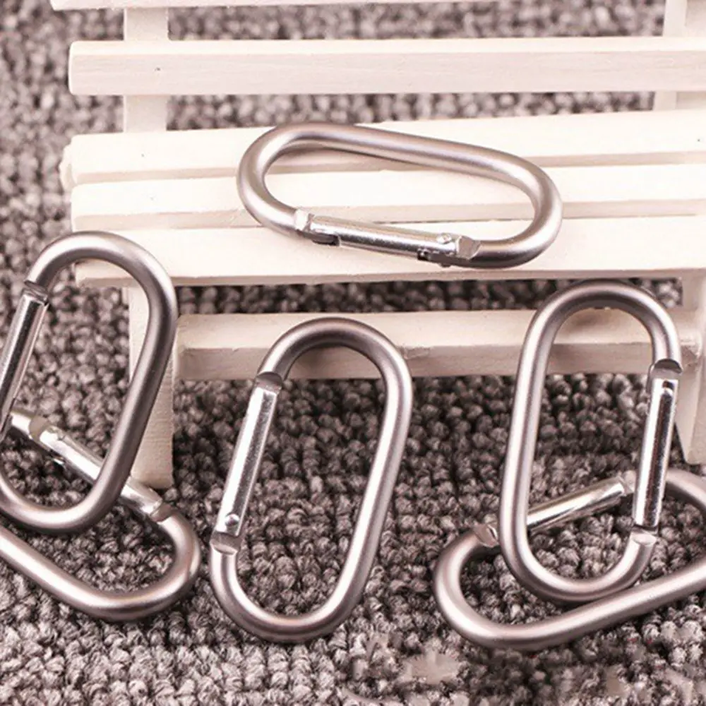 Outdoor Travel Runway Type Metal Elliptical Aluminum Alloy Camping oval Hiking Keychain Snap Hook Carabiner Ring Buckle