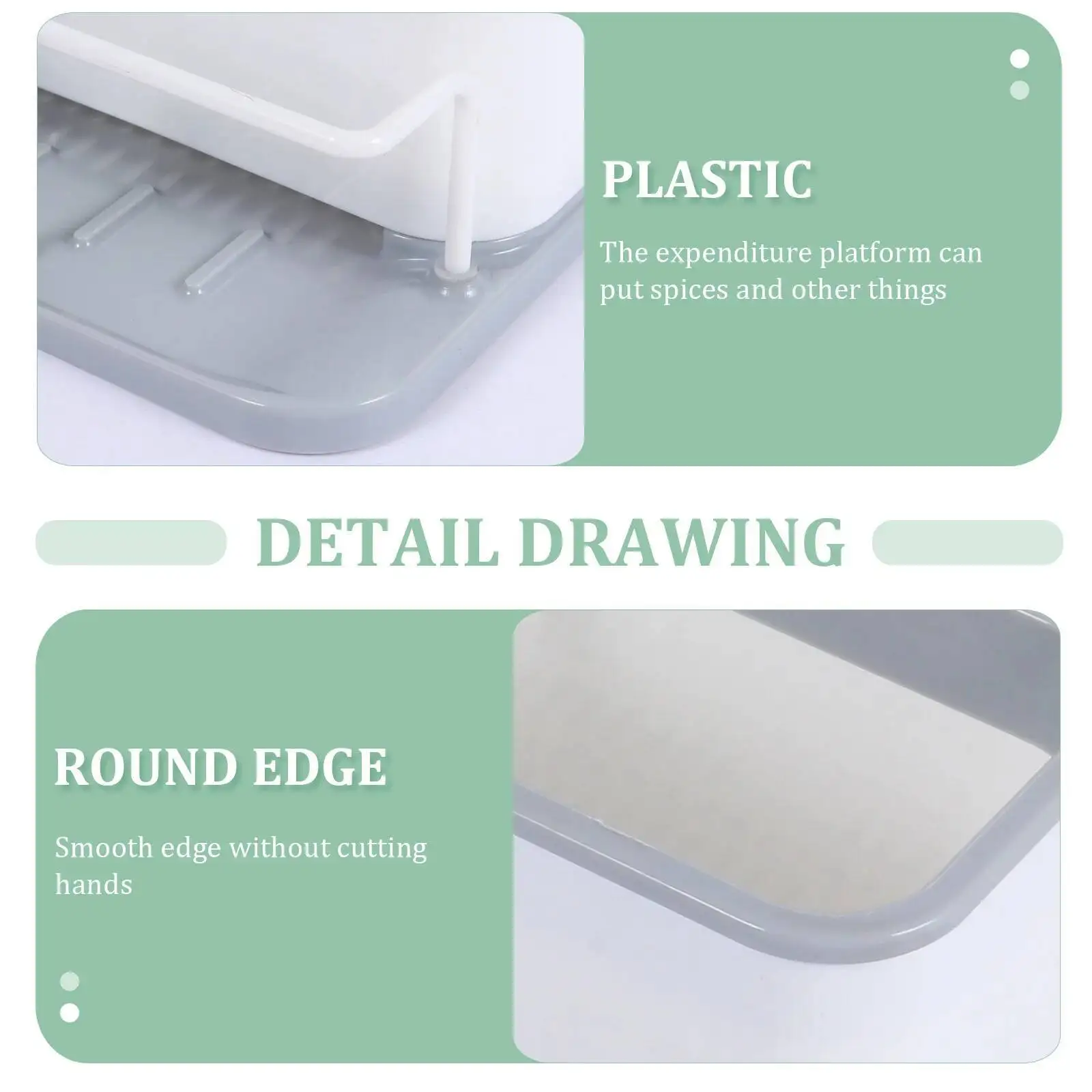 

1Pcs Utensil Multifunctional Chopstick Drain Storage Box Kitchen Organizer Flatware Holder With Two Compartments