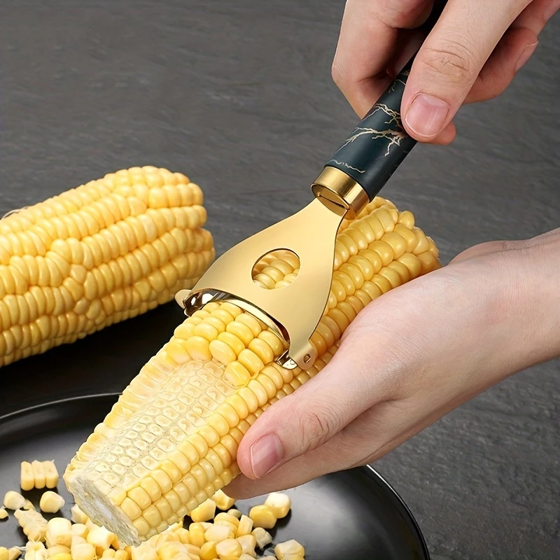 2/1PC Stainless Steel Corn Planer Ergonomic Handle Corn Peeler Peel Separate Enjoy Fresh Corn with Minimal Effort Tools Gifts