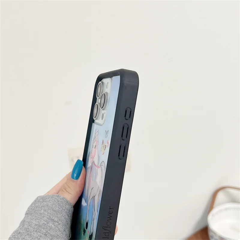 Flor selvagem ai borboleta doce cisne lago caso de telefone para iphone 16 15 14 13 12 pro max wf pouco fedorado amor coração veados capa