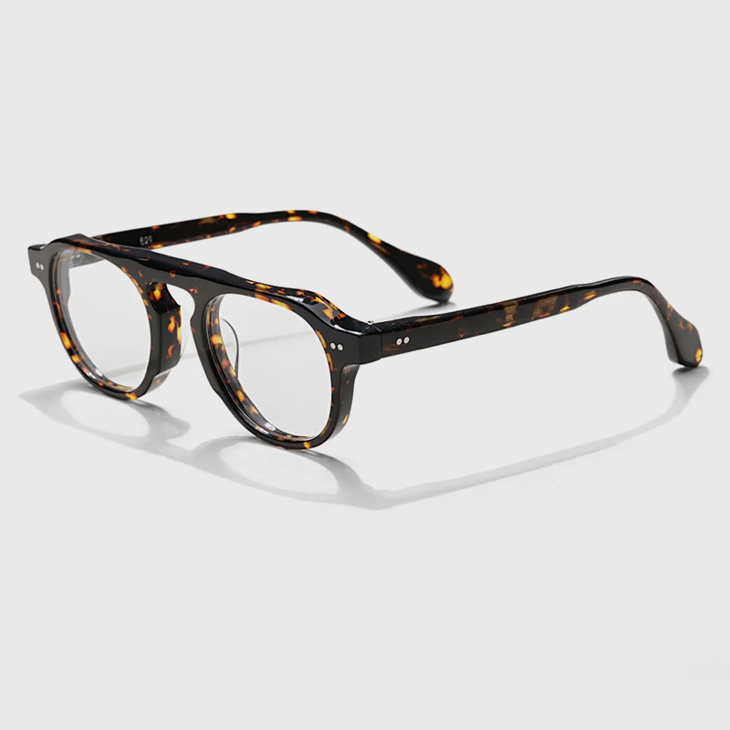 

Luxury Handmade Round Acetate Glasses Frame Men Women optical Myopia Presbyopia prescription Retro eyewear Customization Logo