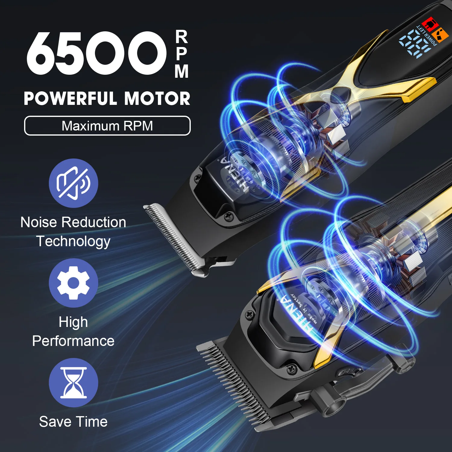 جديد LED مقص الشعر عدة اللاسلكي عالية الطاقة الكهربائية الشعر المتقلب صالون حلاقة المهنية آلة قطع الشعر ماكينة حلاقة اللحية