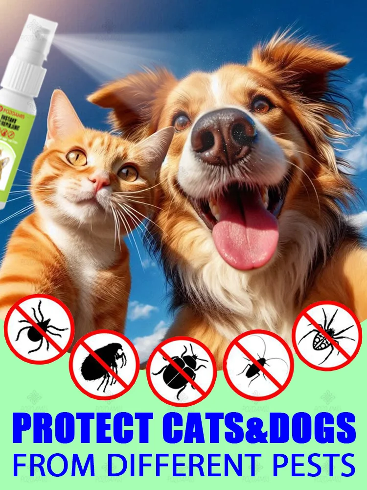 

Effective after one spray! Powerful pet insect repellent spray.