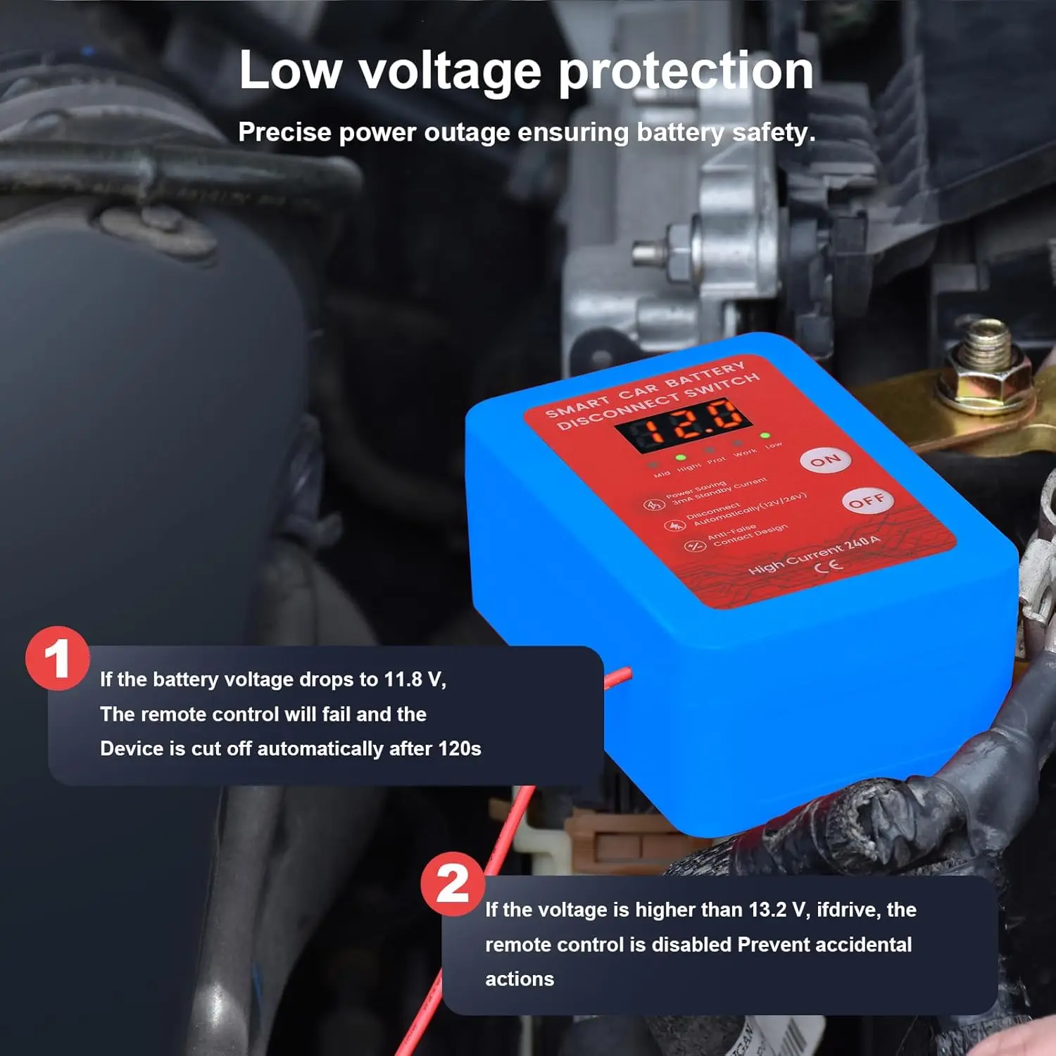 12V Fernbedienung Batterie Trennschalter Smart Spannung Auto Batterie Kill Schalter für Fahrzeug RV ATV Lkw Boot mit LED – Detail 15