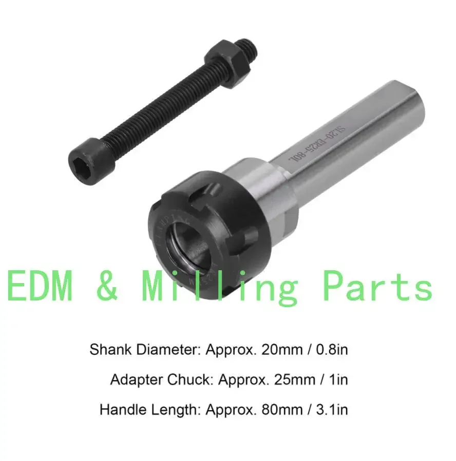 

CNC Lathe Collet Extension Rod Straight Shank High Speed Steel CNC Tapping Arbor SL20-ER25-80L For Lathe Mill