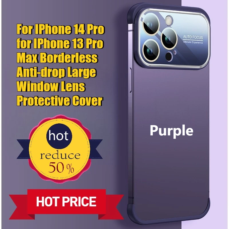 

For IPhone 14 Pro for IPhone 13 Pro Max Borderless Anti-drop Large Window Lens Protective Cover