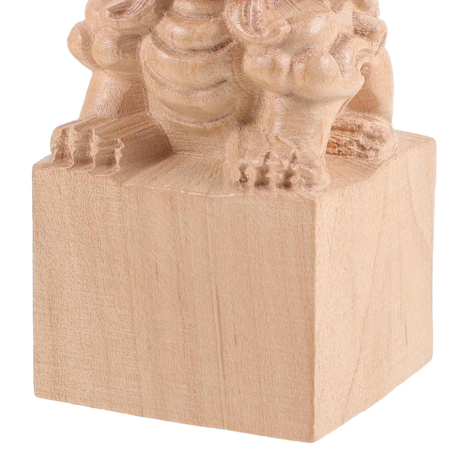 

2Pcs Solid Wood Lion Sculpture Carved Lions Ornament for Home Garden Decoration Desktop Small Statue Lion Sculpture